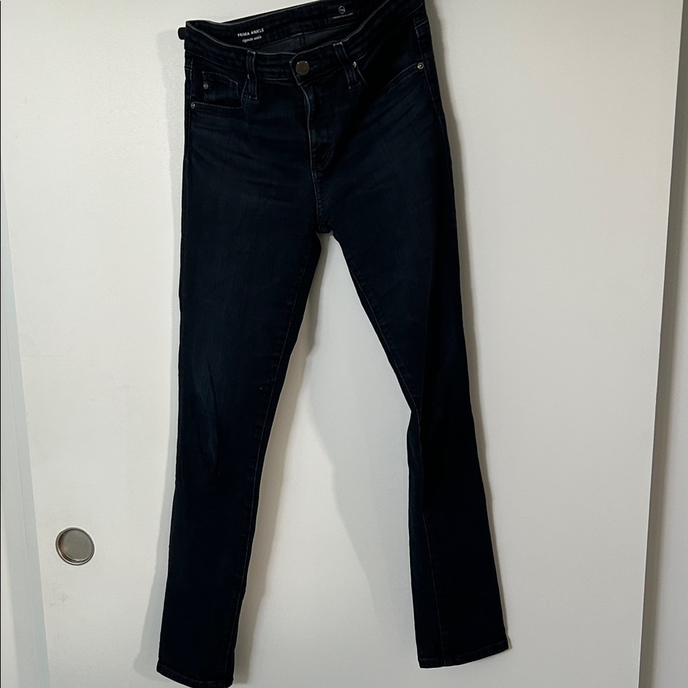 AG Adriano Goldschmied Dark Blue Straight Leg Jeans